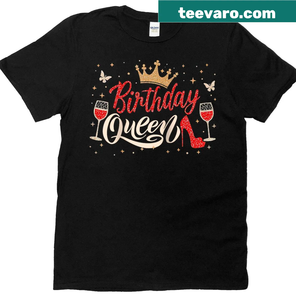 Las Vegas birthday squad T-shirt with cartoon graphic — on a men's t-shirt