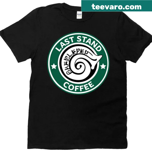 Coffee-themed t-shirt with gaming references for coffee lovers