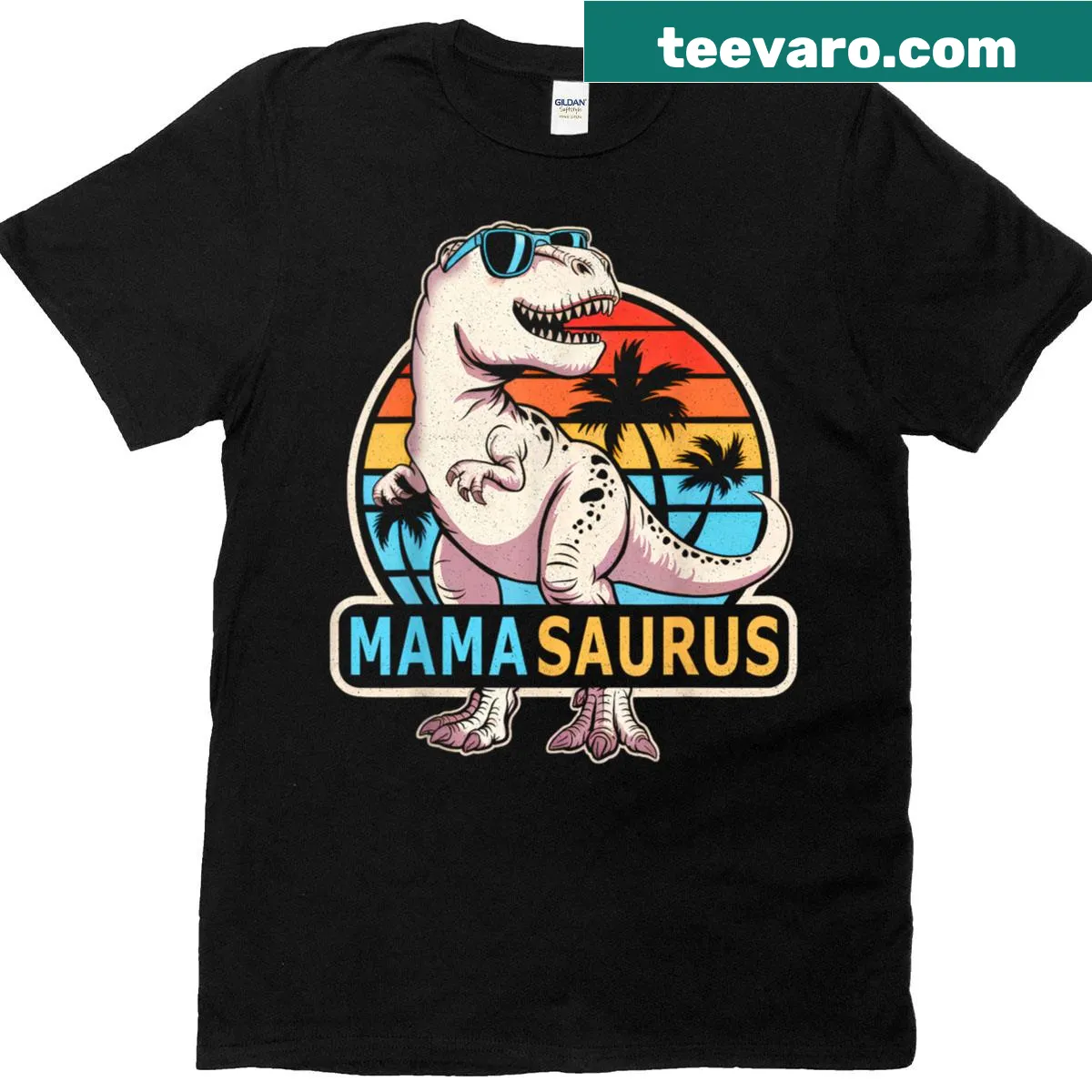 Humorous dinosaur-themed t-shirt for mothers on Mother's Day — on a men's t-shirt