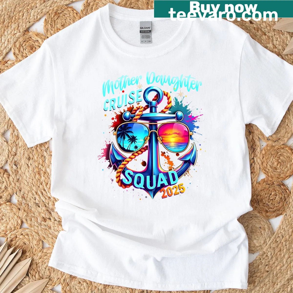 T-shirt featuring a whimsical illustration for Mother Daughter Cruise Squad 2025 — on a men's t-shirt