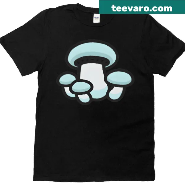 Oversized T-shirt featuring whimsical mushroom graphic