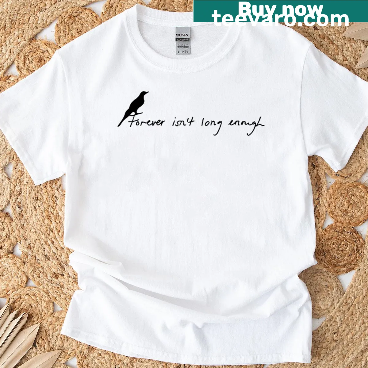 Oversized t-shirt featuring Nina Dobrev themed design — on a men's t-shirt