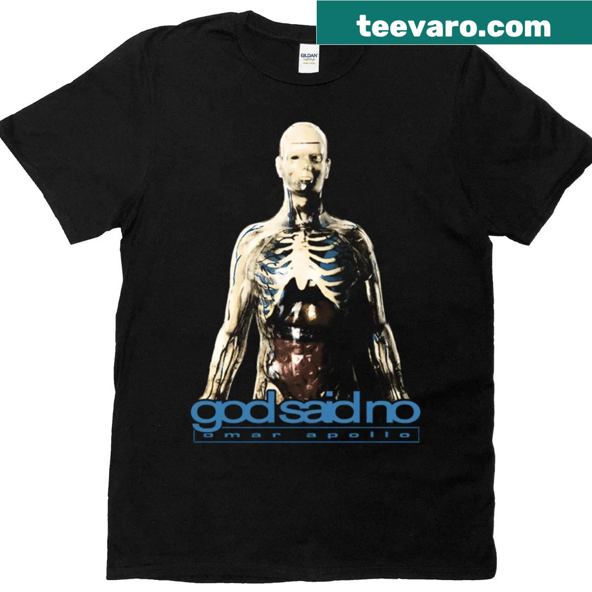 T-shirt featuring Omar Apollo inspired design and music themes. — on a men's t-shirt