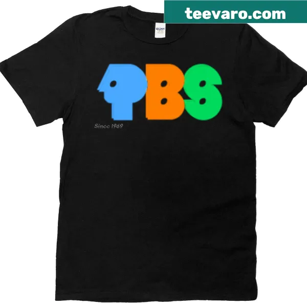 PBS Public Broadcasting Service T-shirt with the PBS logo prominently displayed