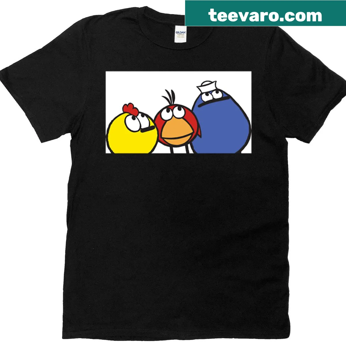 Playful Peep and the Big Wide World T-shirt design — on a men's t-shirt