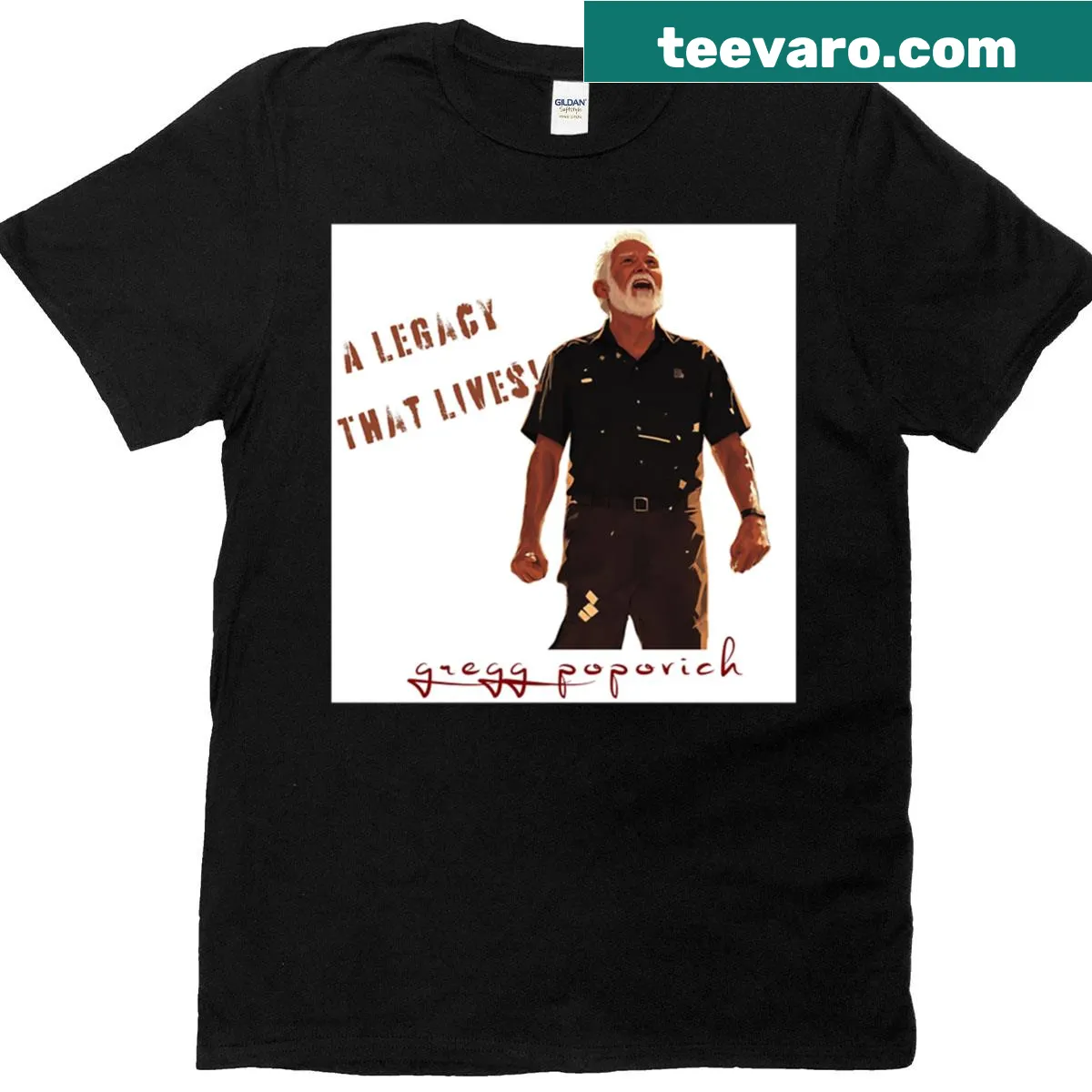T-shirt with inspiring phrase 'A Legacy That Lives' for proud dads — on a men's t-shirt