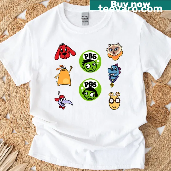 PBS Kids Heroes illustration on a cheerful T-shirt for kids