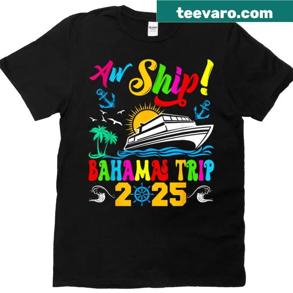 Vintage-style T-shirt celebrating a Bahamas family cruise