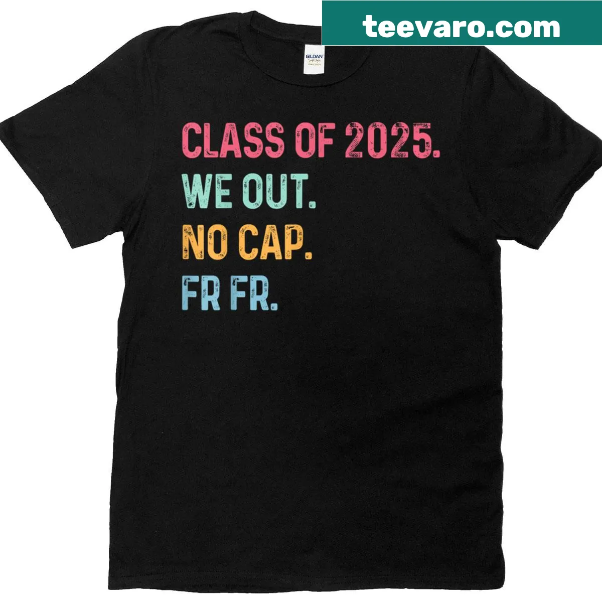 T-shirt for Class of 2025 with bold graduation message — on a men's t-shirt