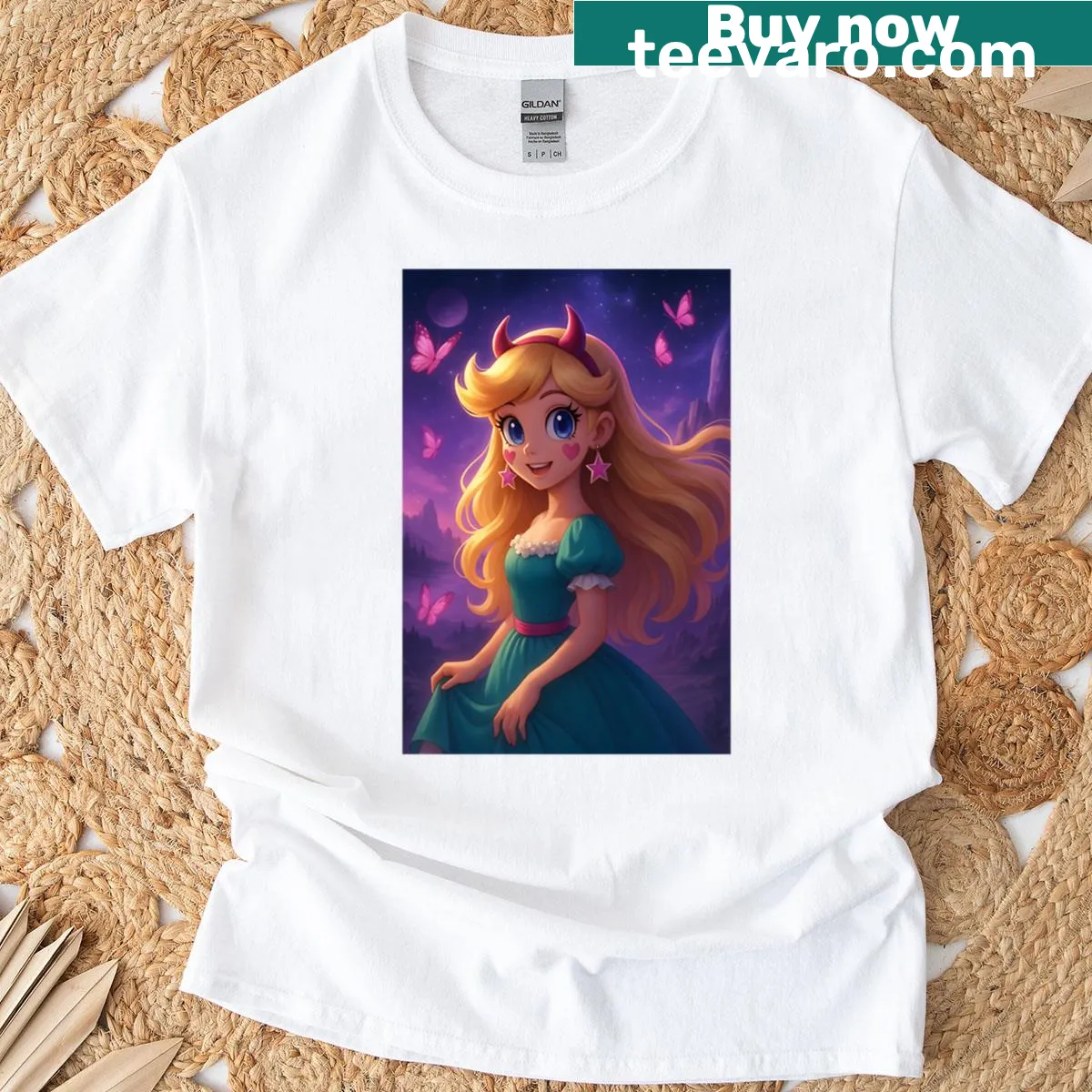 Magical Princess Star Butterfly graphic on T-shirt — on a men's t-shirt