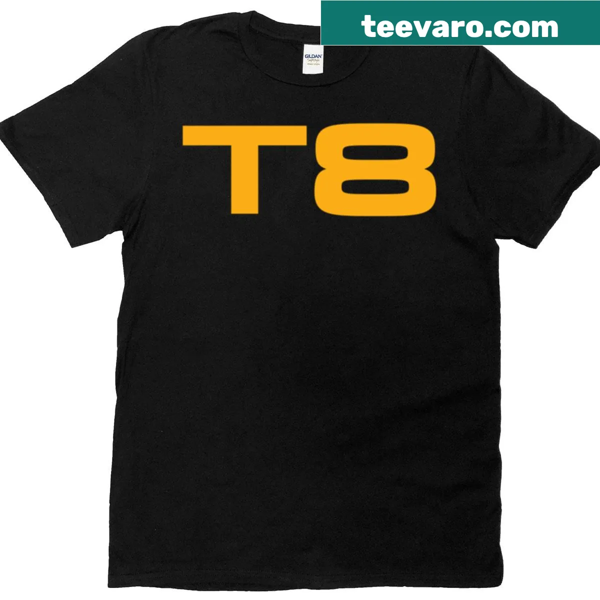 Minimalist T-shirt featuring bold typography in an oversized fit — on a men's t-shirt