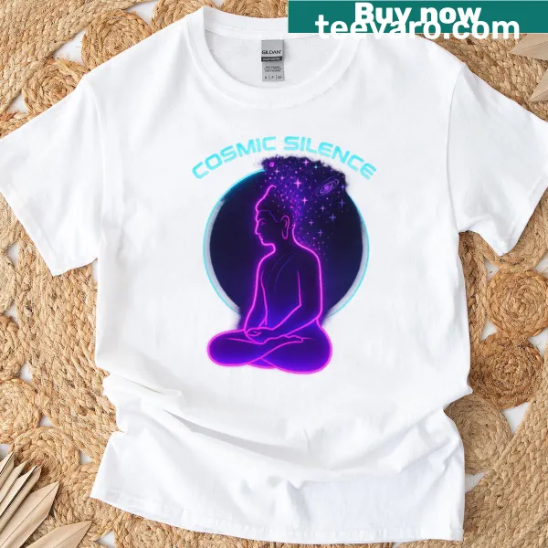 Oversized T-shirt with abstract typography about silence