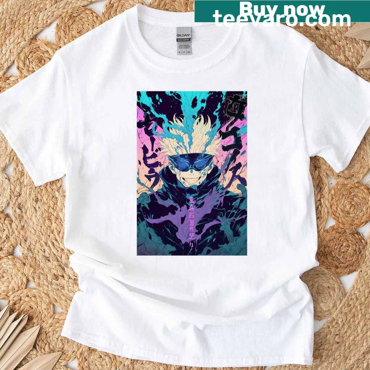 Oversized T-shirt with bold typography celebrating strength — on a men's t-shirt