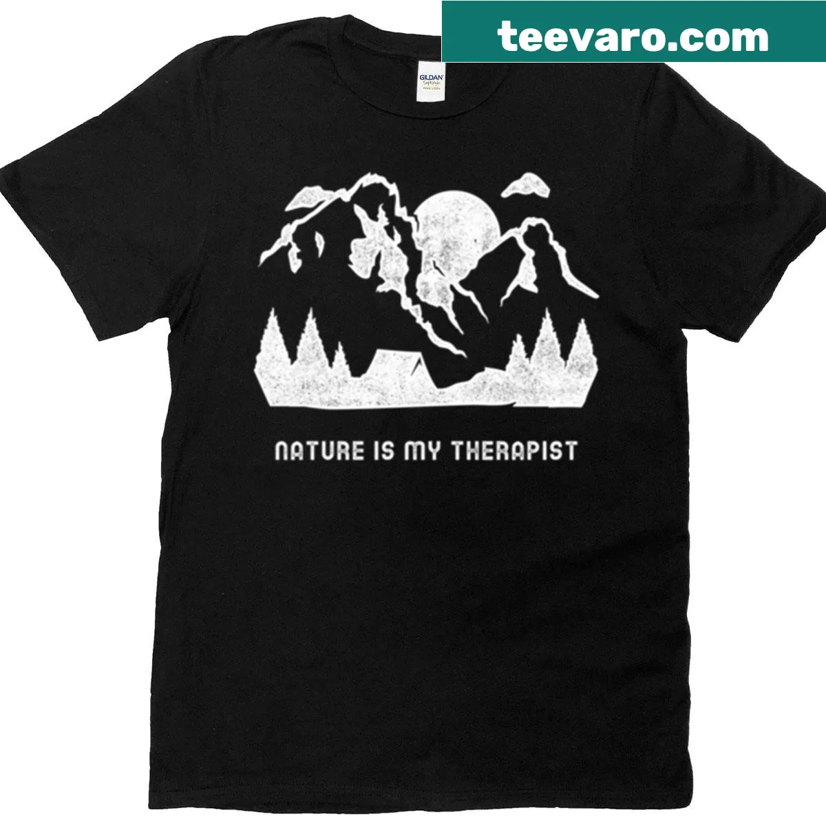 Playful typography design on an oversized therapy-themed t-shirt — on a men's t-shirt