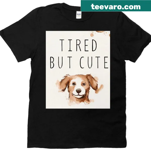 Adorable t-shirt featuring a cute sleepy dog illustration.
