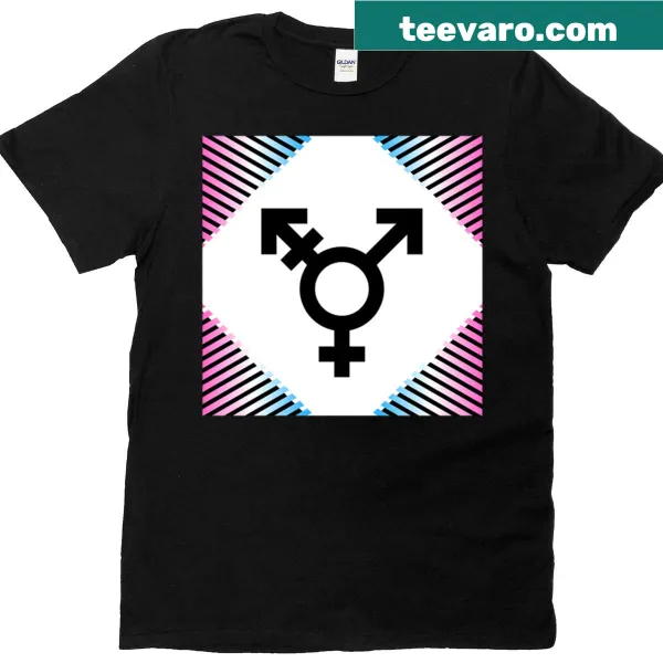 Transgender pride symbol T-shirt with triangle design