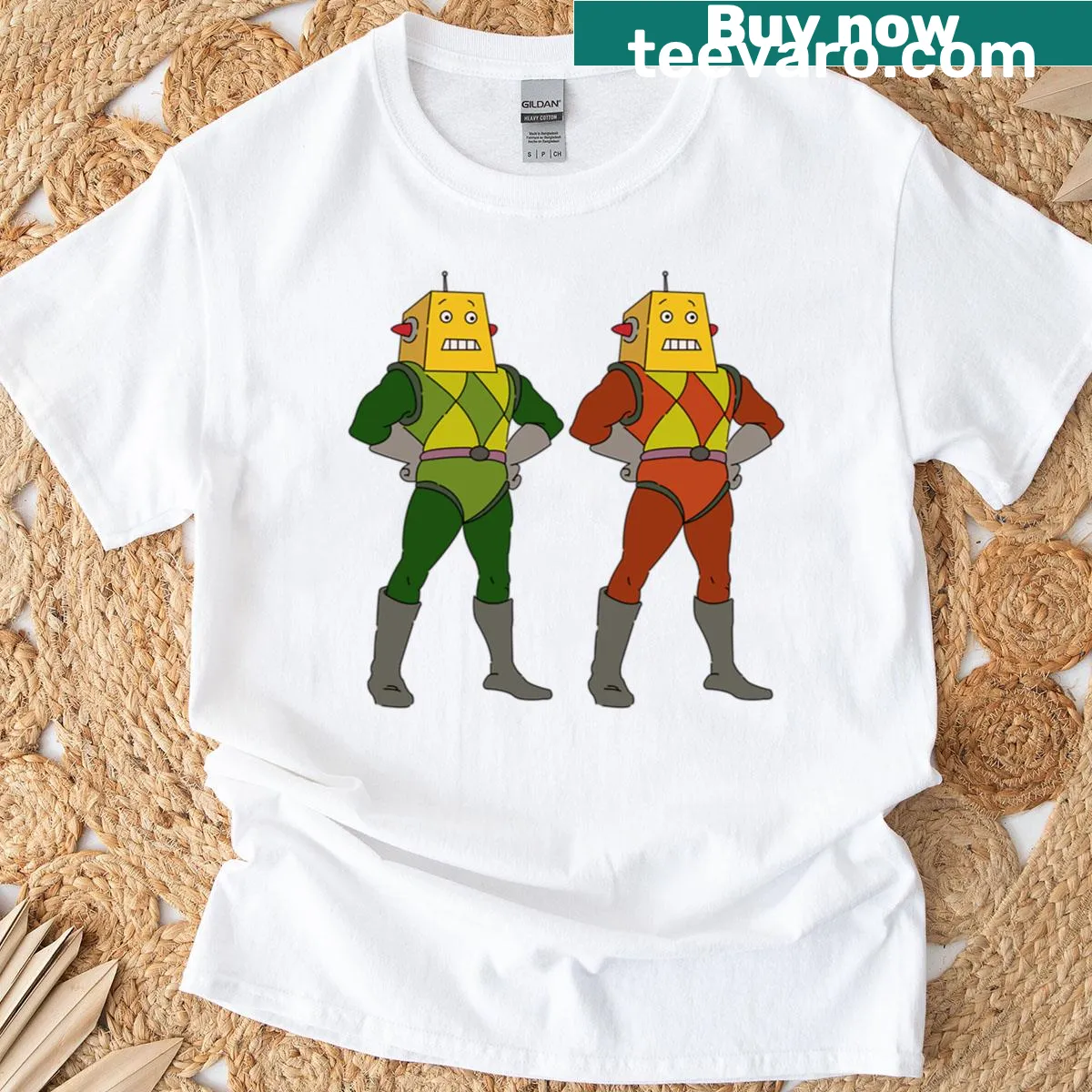 Oversized T-shirt with a playful cartoon character Turbo Tibbles — on a men's t-shirt