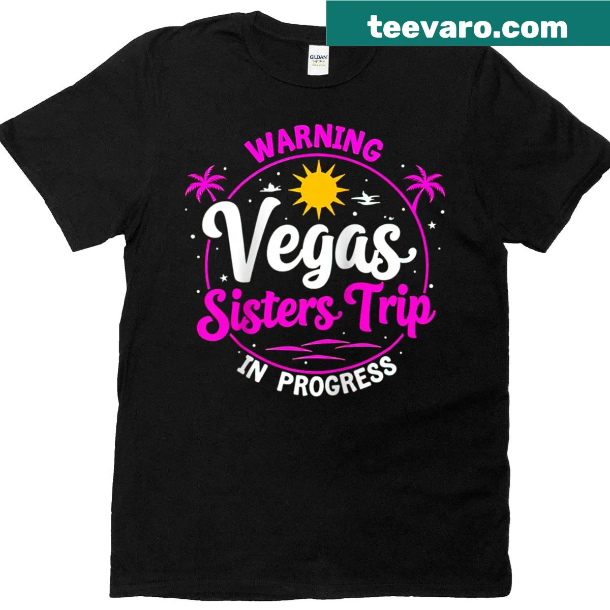 Raglan-style T-shirt for a girls trip with badge design — on a men's t-shirt
