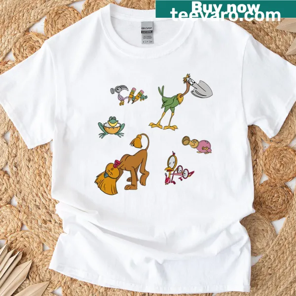 Adorable critters illustration on a whimsical T-shirt