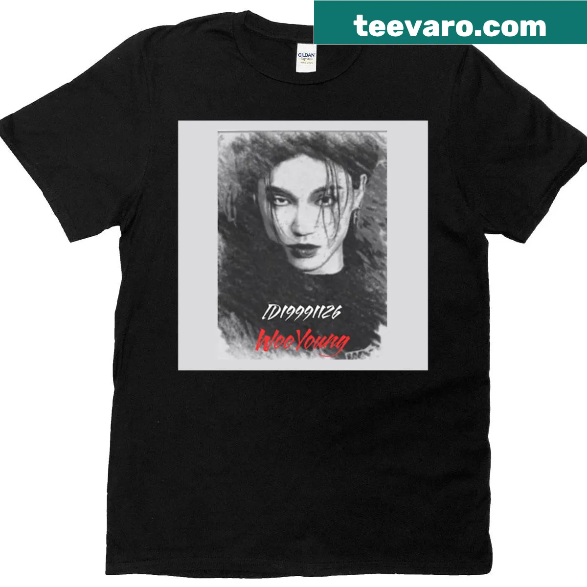 Graphic T-shirt inspired by Wooyoung from a music group — on a men's t-shirt