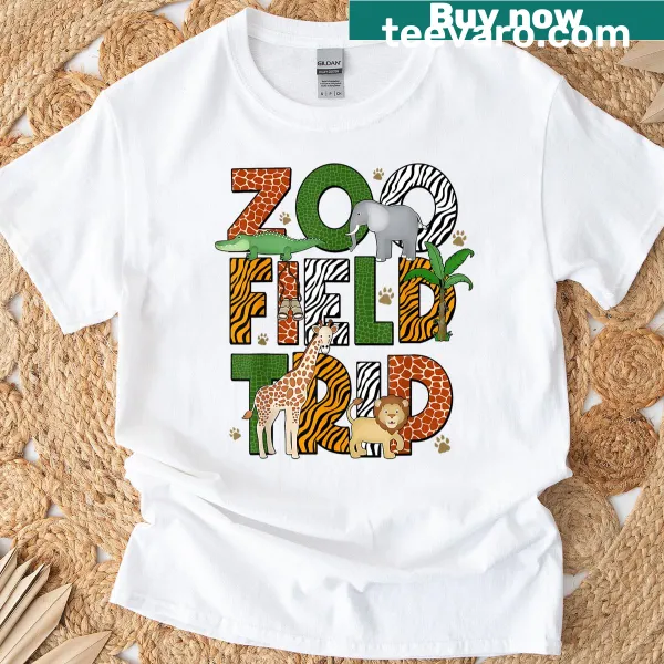Matching T-shirt for teachers and students with zoo field trip theme