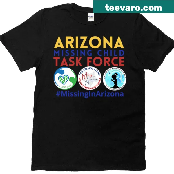Oversized t-shirt supporting Arizona Missing Child Taskforce with a meaningful design