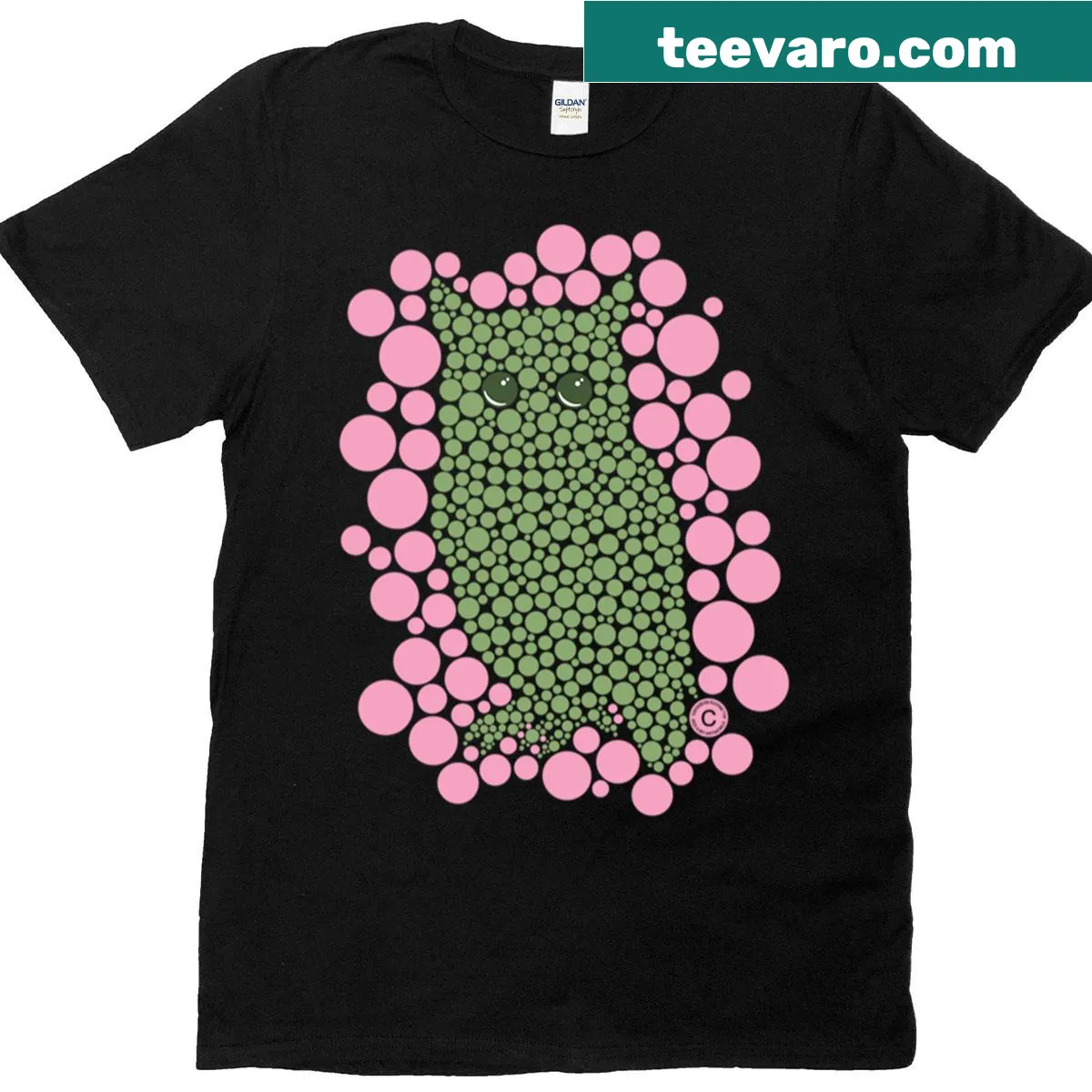 Illustration of a cute owl with gem eyes on an oversized t-shirt — on a men's t-shirt