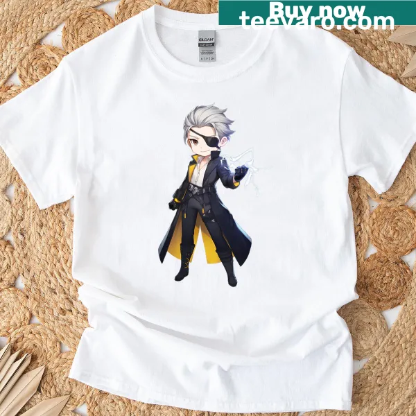 Chibi Silver Raijin cartoon graphic T-shirt