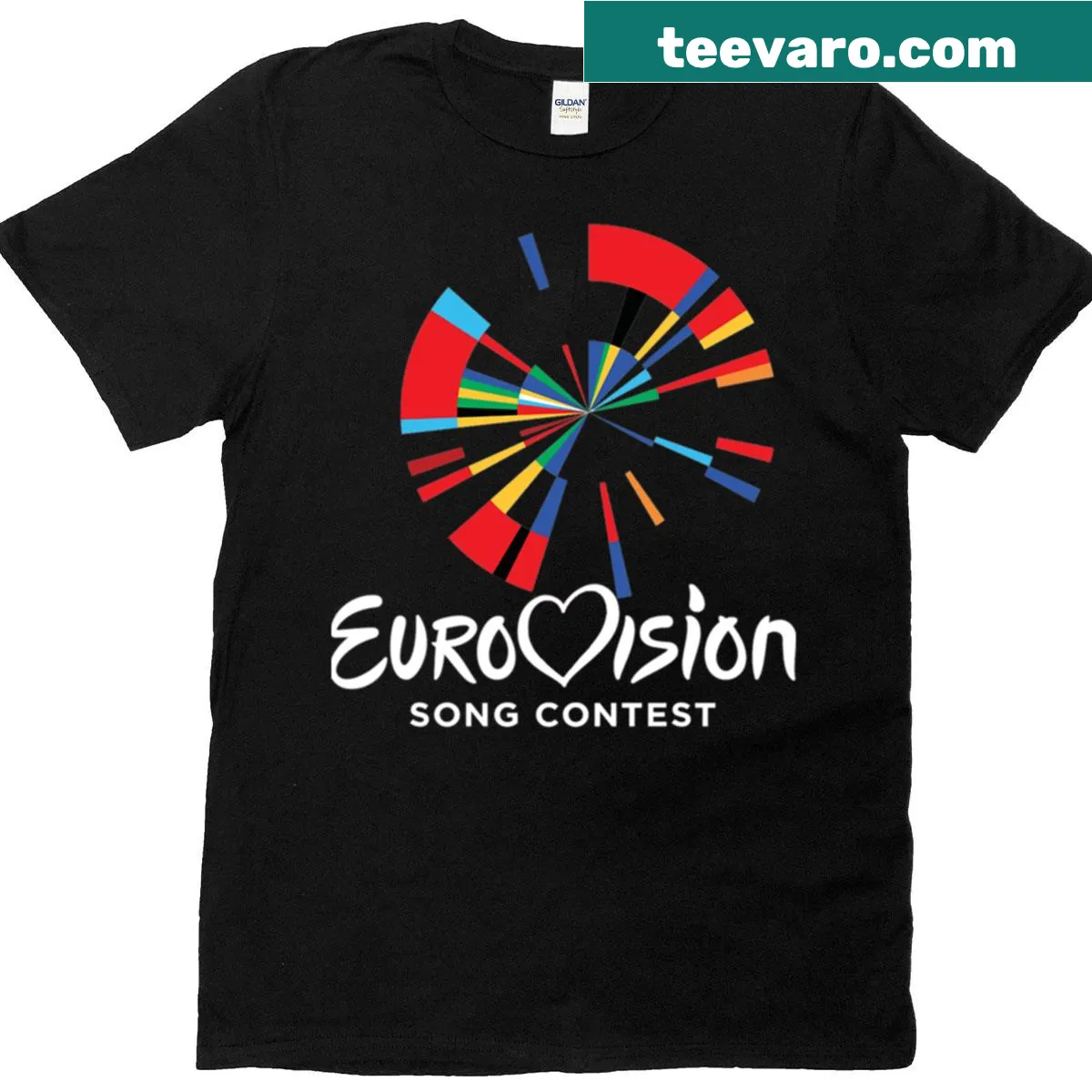 Eurovision Song Contest logo t-shirt — on a men's t-shirt
