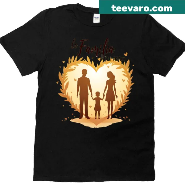 Family First oversized T-shirt with warm typography