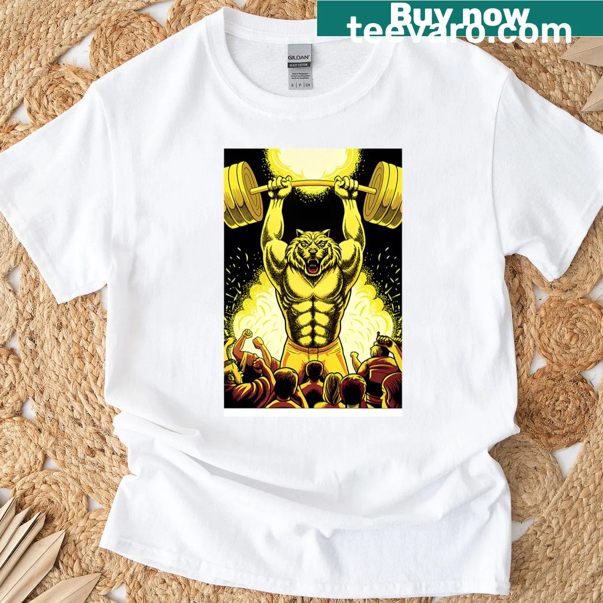 Oversized fitness T-shirt promoting a healthy lifestyle — on a men's t-shirt