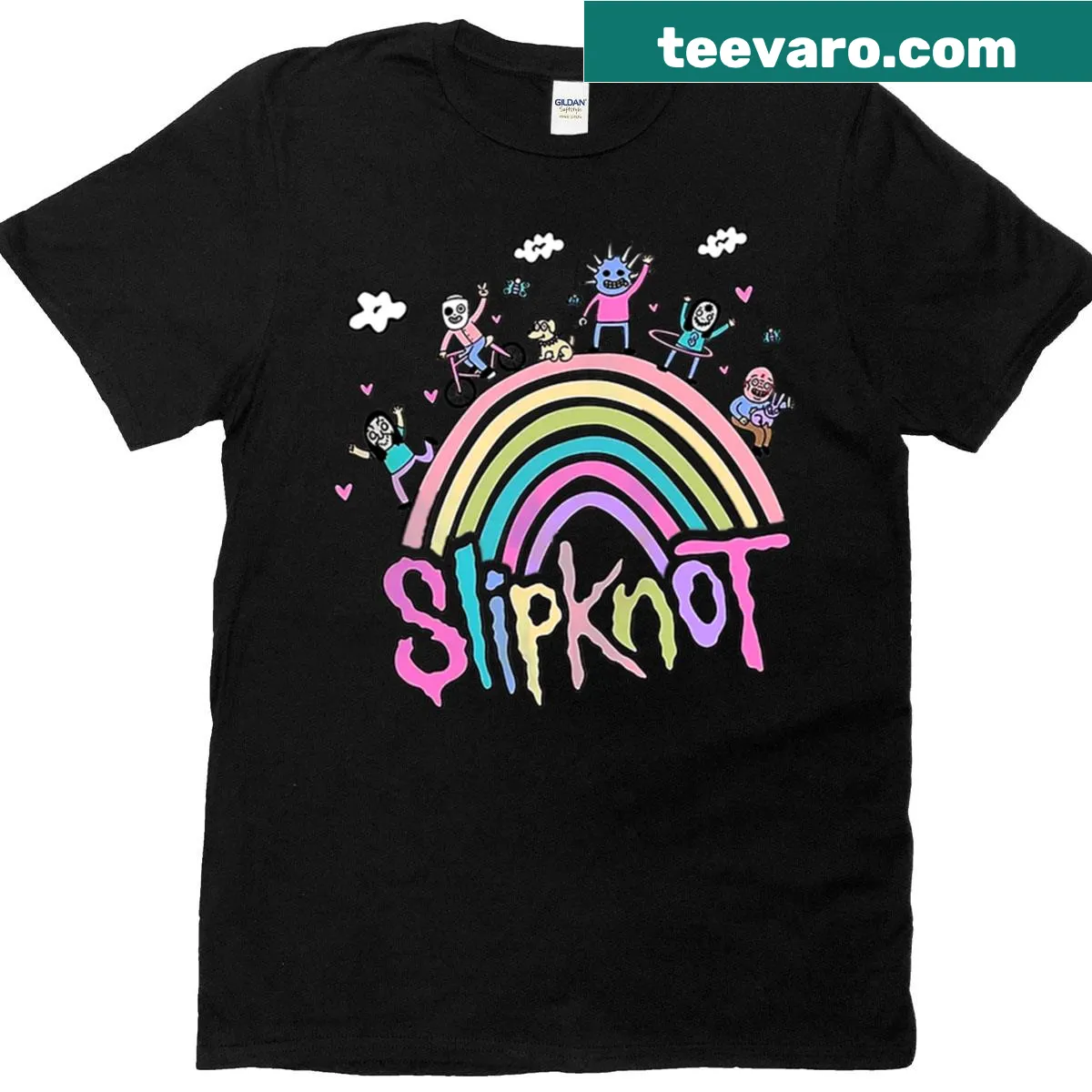 Abstract typography T-shirt with creative text design — on a men's t-shirt