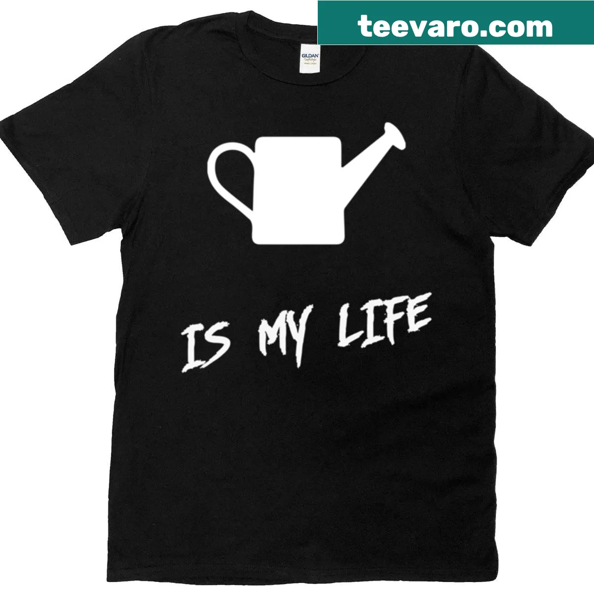 Gardening-themed shirt with bold text proclaiming gardening as life — on a men's t-shirt
