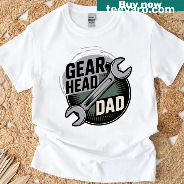 Vintage distressed T-shirt for dad with automotive graphic