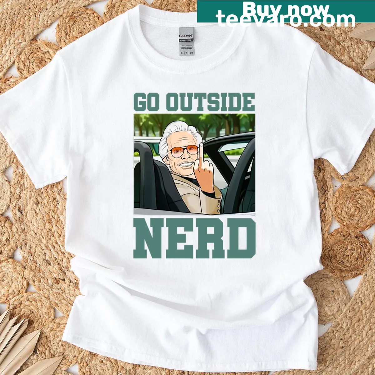 Funny text-based design for nerdy dads on t-shirt — on a men's t-shirt