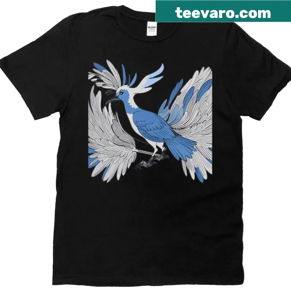 Futuristic bird and machine design on a vintage oversized T-shirt
