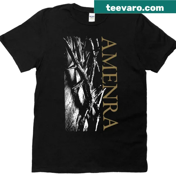 T-shirt featuring a grid design for Bandamenraamenra-music-amenra