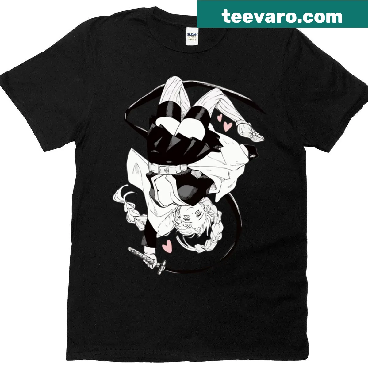 Oversized T-shirt featuring Kanroji Mitsuri from anime — on a men's t-shirt