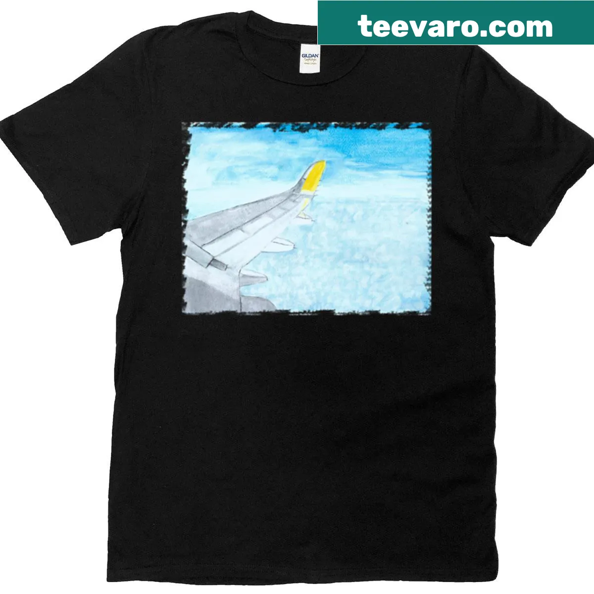 T-shirt featuring the phrase In The Air in simple text — on a men's t-shirt