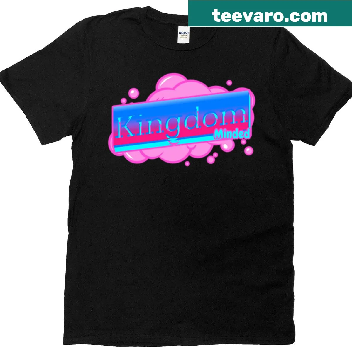 T-shirt with 'Kingdom Minded' text design promoting faith and purpose — on a men's t-shirt