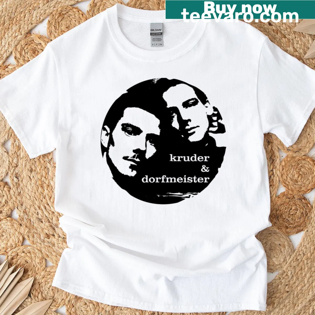 T-shirt honoring the music duo Kruder Dorfmeister — on a men's t-shirt