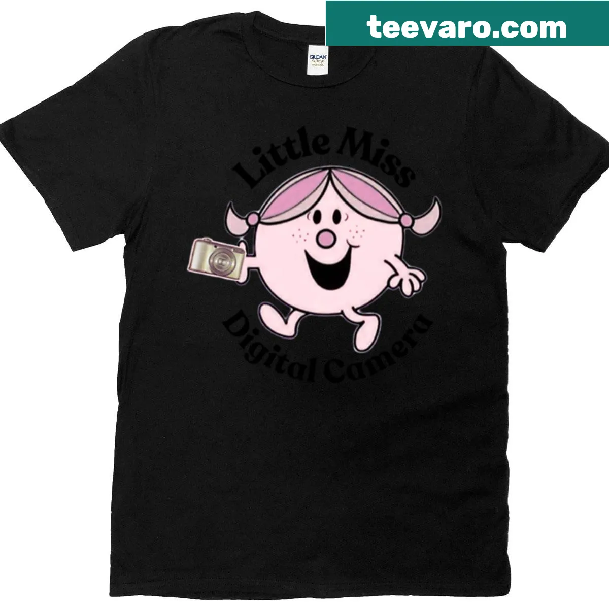 Adorable t-shirt with Little Miss Sunshine illustration — on a men's t-shirt