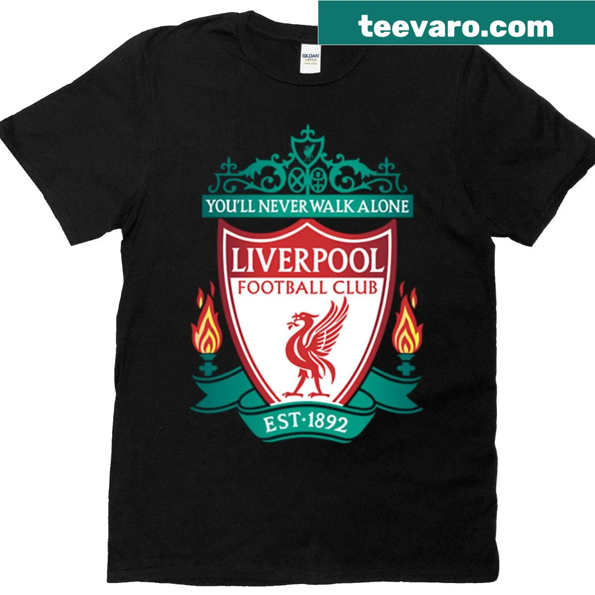 T-shirt featuring the iconic Liverpool logo for dedicated fans. — on a men's t-shirt