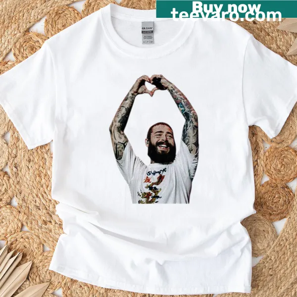 Love Posty T-shirt with playful music-themed design