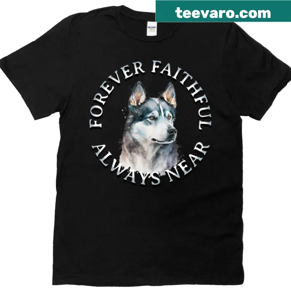 T-shirt with the phrase 'Loyal As A Dog' featuring a cute dog illustration