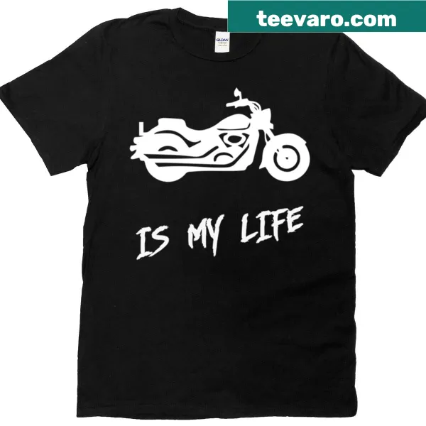 Bold motorcycle life t-shirt with impactful text