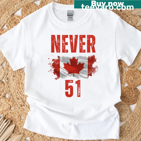 T-shirt with bold text stating 'Canada Is Not For Sale'