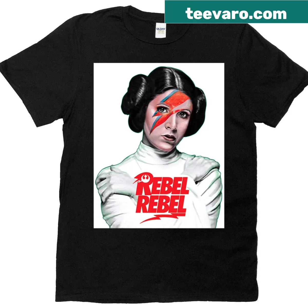 Vintage distressed Rebel T-shirt with bold graphic design — on a men's t-shirt
