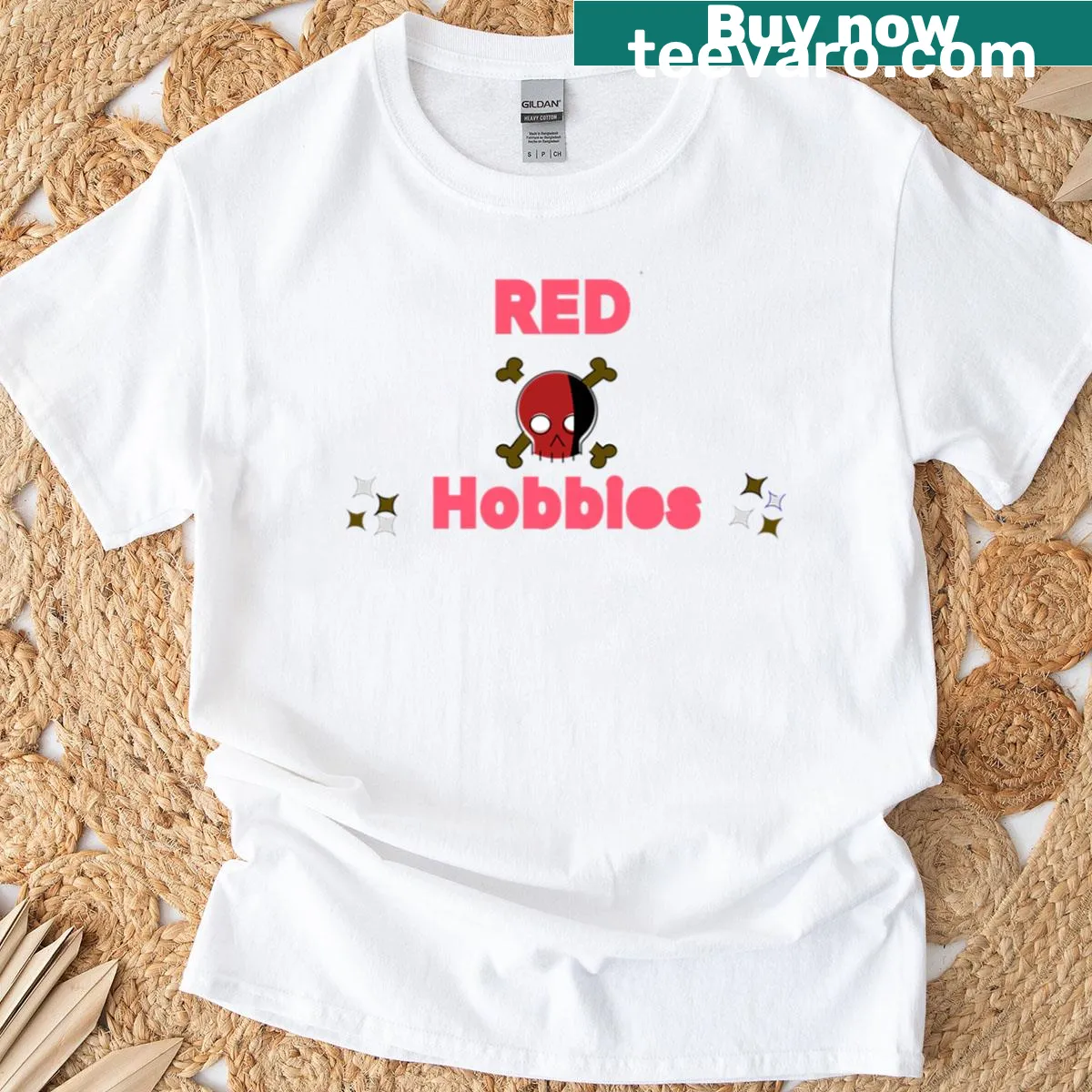 T-shirt featuring a playful graphic celebrating hobbies — on a men's t-shirt