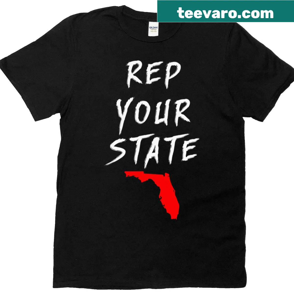Florida emblem design T-shirt — on a men's t-shirt